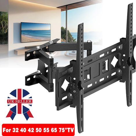FLITI Support mural TV 32-75 pouces Inclinable et Pivotant VESA 600x400mm en Acier SPCC avec Charge Maximale de 50kg