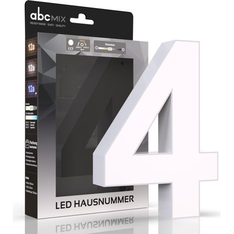 LED Hausnummer - 4 - CCT 12V 2700K/4000K/6500K (1/5)