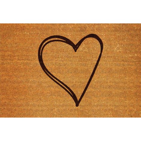 Tapis Country Faux Coco Heart55x70 - Mercury