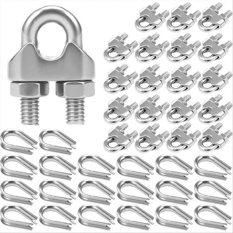 Packung mit 20 M5-Kabelbindern, Edelstahl-Kabelbindern, Quetschverbindern, U-Bügeln, Sattelbefestigungen (1/5)