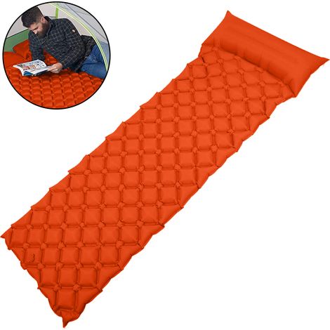 Matelas de sol gonflable ultraléger, idéal pour le camping, la randonnée et le trekking - Comprend : matelas gonflable, sac de gonflage, sac de transport et kit de réparation - Matelas pneumatique com (1/5)
