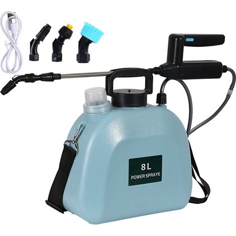 Pulvérisateur à pression 5 litres, pulvérisateur électrique pour plantes avec 3 buses de brumisation, poignée rechargeable USB et tige télescopique, pulvérisateur de jardin, désherbeur et arroseur ave (1/5)