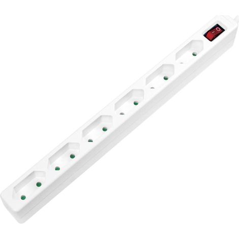 LogiLink LPS232 Multipresa con interruttore 6 scomparti Bianco Schuko 1 pz. (1/2)