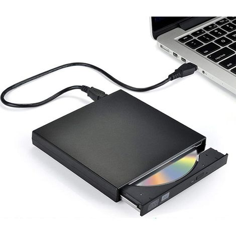 Reproductor de DVD externo, grabadora de CD combinada, interfaz USB, compatible con ordenadores portátiles y de sobremesa, reproducción de MP3 (1/5)