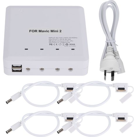 Chargeur batterie drone 4-en-1 adaptateur USB pour DJI Mini 2, prise AU 100-240V (1/5)