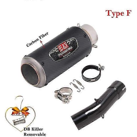 Sistema De Escape Modificado Para Motocicleta, Silenciador De Tubo De Fibra De Carbono Para Suzuki Sv650, Sv650x, Aos 2003 A 2015, Db Killer( Type F) (1/5)