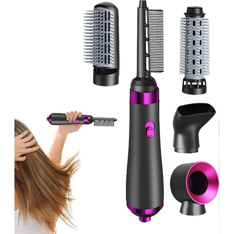 5-in-1 Hair Dryer Brush: Negative Ion Detachable Hair Dryer & Styler (Volumizer Hot Air Brush, Hair Styling Accessories) (1/5)