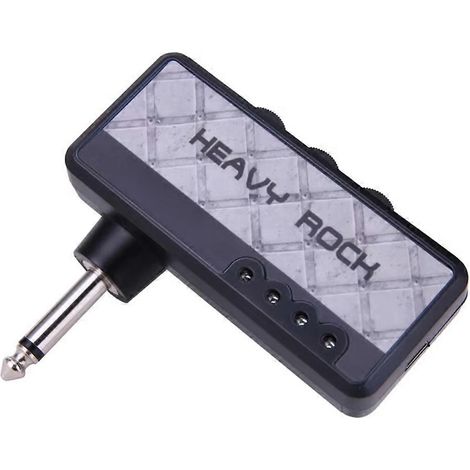 Amplificateur de casque pour guitare électrique, effet de distorsion rock classique, rechargeable, accessoires de guitare gris (1/5)