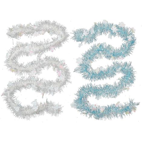 guirlandes de Noël en guirlandes scintillantes, décorations suspendues pour mariage, fête de Noël et décoration de fête-200X7X7CM-Blue (1/3)
