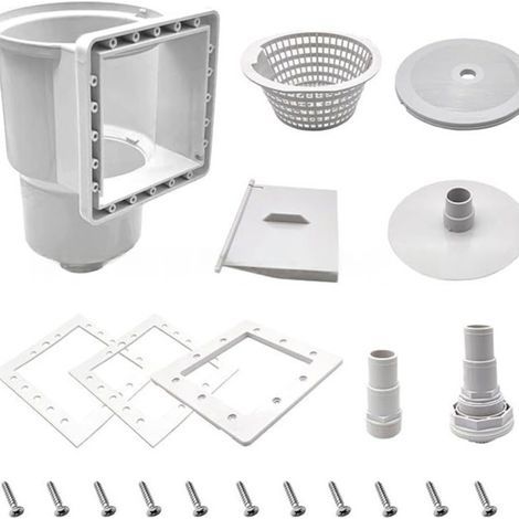 Kit d'écumoire de piscine hors sol pour skimmer mural pour incisions murales de piscine de 32mm,38 mm