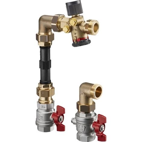 Juego de conexión para contador de calor con Cocon QTZ, forma de esquina, DN 25180-1300 l / h OVENTROP (1/2)
