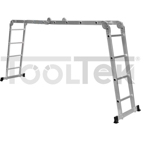 SCALA MULTIFUNZIONALE PIEGHEVOLE PONTEGGIO 4,7mt PONTEGGI + PEDANE GEKO G02442 (1/5)
