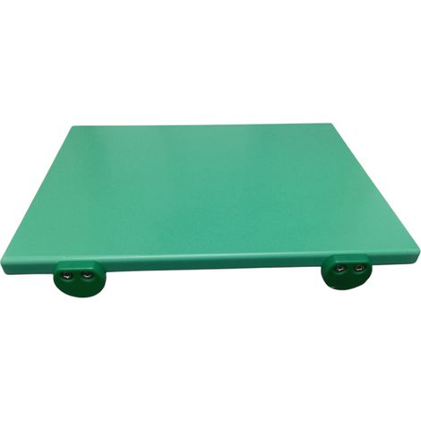 Tagliere da cucina Professionale verde cm 40x30x2 per frutta e verdura in polietilene Certificato HACCP anticontaminazioni Alimentare antibatterico Con Fermi Inox