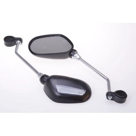 Ensemble de 2 rétroviseurs de guidon de vélo avec réflecteur (1/3)