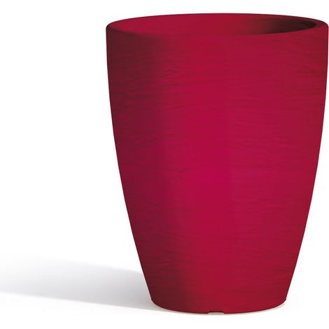 Maceta exterior in resina mod. Aloe Redonda Ø 30 cm h 38 rojo (1/5)