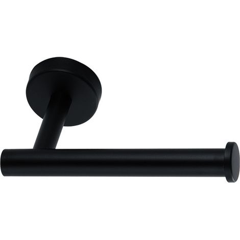 Porte-essuie-tout cylindrique en acier inoxydable noir mat, étagère suspendue pour la maison (1/5)