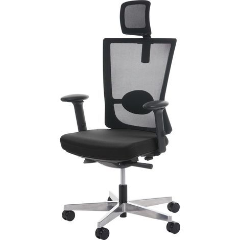 [NUNCA USADO] Silla de oficina MERRYFAIR Forte, silla de escritorio, función deslizante ergonómica, negra, con reposacabezas (1/5)