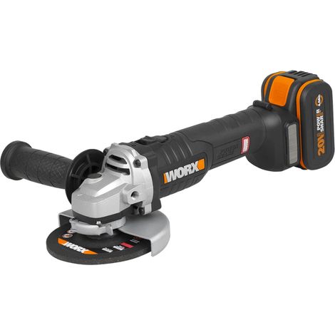WORX WX812 20-V-Akkuschleifer mit 4-Ah-Akku und Schnellladegerät