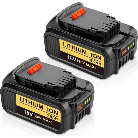 2 Stück 5.0Ah 18V XR Li-Ion DCB200 Ersatzakku DCB182 DCB184 mit LED-Ladeanzeige DCB205-2 DCB182XJ