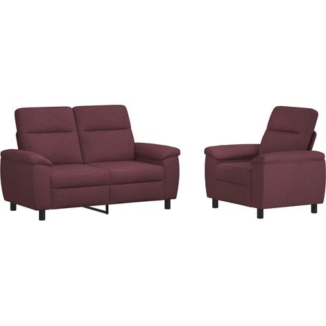 Sofa-Set 2 pcs Lila Stoff vidaXL (1/5)