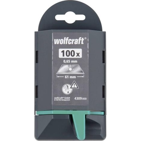 wolfcraft - Cuchillas trapezoidales profesionales de 0,65 x 61 mm - ref.4309000