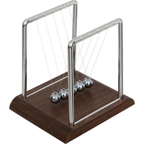 Jeu de Pendule Déco "Sky" 18cm Marron & Argent (1/2)