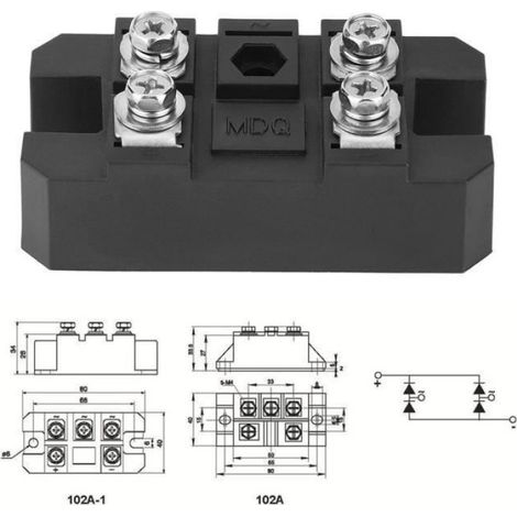 Redresseur De Pont À Diodes - 100 A - 1600 V - Monophasé - Pour Commande Électronique (1/4)