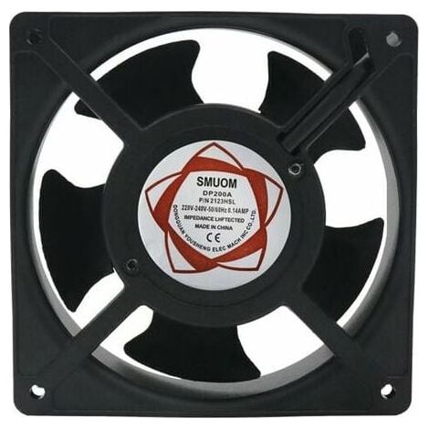 Ventilateur axial pour cassette de cheminée, insérable, haute température, de pales métalliques, silencieux et universel. 120 x 120 x 38 mm (1/3)