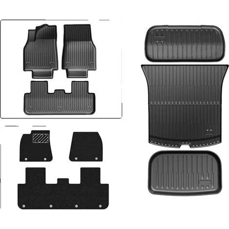 Autofußmatten, wasserdicht, rutschfestes Design, Doppelschicht 9PCS (1/2)