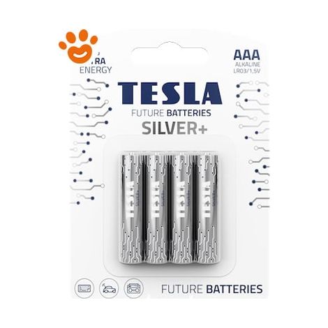 Batterie Alkaline Tesla AAA Pz 10 Silver +