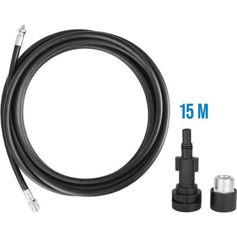 Tuyau déboucheur de canalisation 15 m pour nettoyeur haute-pression