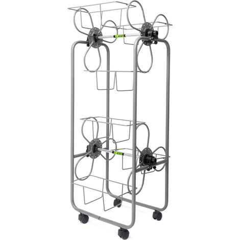Carrello Portavasi 6 Cestini in Acciaio con Ruote Agrati Flortì Grigio (1/3)