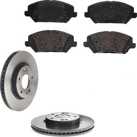 KIT FRENI ANTERIORI compatibile con HYUNDAI i30, FASTBACK (PDE,PD,PDEN) - DISCHI + PASTIGLIE OEM: P30110, P30073, P30073X / 18712 , 18561 /SOSTITUZIONE DIRETTA/BASSA POLVERE/SILENZIOSO (1/5)