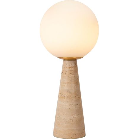 Lampe de table Evin brun sable avec opale - 05551/01/61 (1/2)