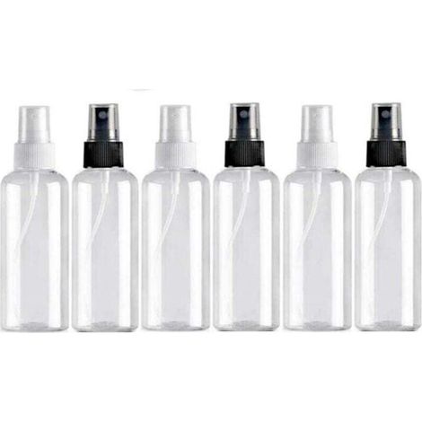 6PCS 100ml Flacon Vaporisateur, Bouteille de Voyage Vide Plastique Réutilisables Transparent Atomiseur De Poche, Bouteilles de Pulvérisation, Spray Sous-Bouteilles de Cosmétiques (1/5)