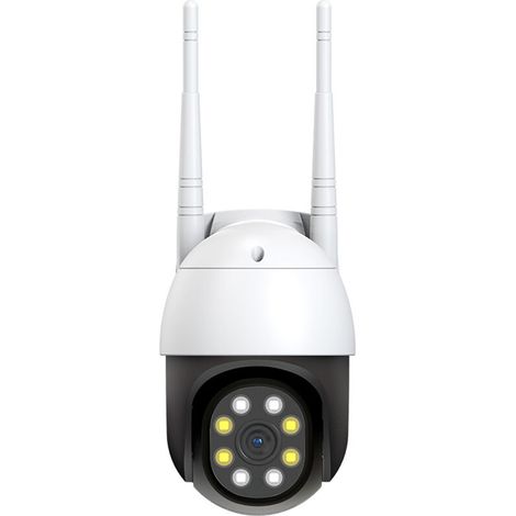 Caméra extérieure WiFi PTZ 720P, 360°, vision nocturne, audio bidirectionnel, IP66, application Yoosee – DELKEVIC