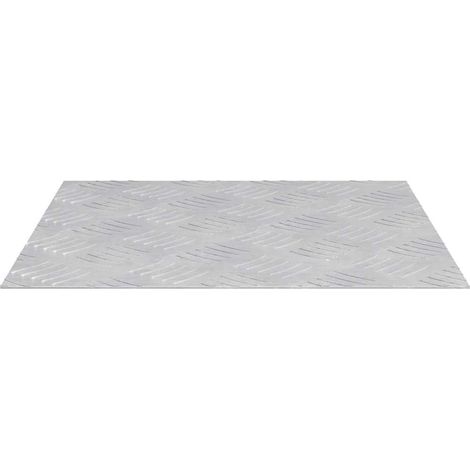 Treppe Tritt Quadratisch 2 pcs Silber 40 x 40 cm Aluminium