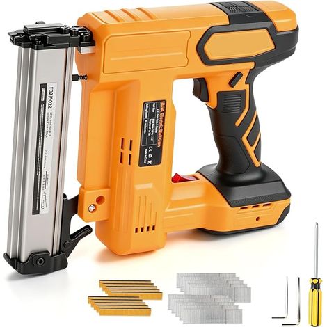 18GA Cordless Nailer and Stapler Compatible with 20V, Brushless Nail Gun with 1000 Nails and 1000 Staples for Home Improvement, Woodworking, Tapestry (1/5)