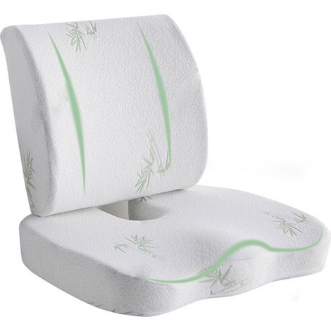 1 set Coussin ergonomique,Coussin mousse mémoire,anti-dérapant,lavable,bureau voiture (1/5)