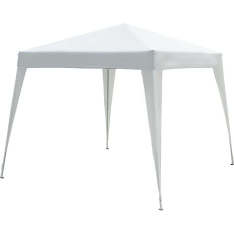 Beyamis 3x3m Gartengewächshaus, faltbar, aus Stahl, Polyester, wasserdicht, UV-beständig, mit Tragetasche, weiß