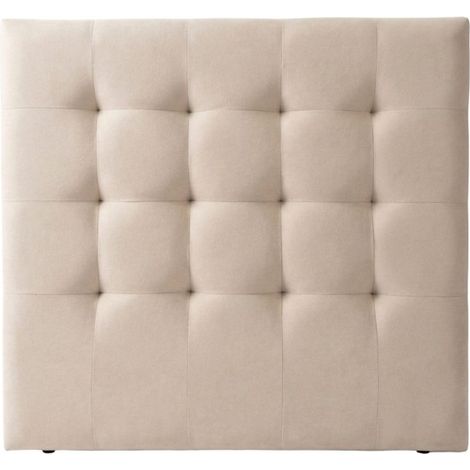 Tête de lit tapissée beige 100x107x7,5cm