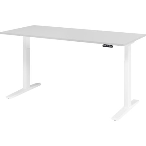 bümö Schreibtisch elektrisch XMKA Rechteck: 180 x 80 cm  Grau