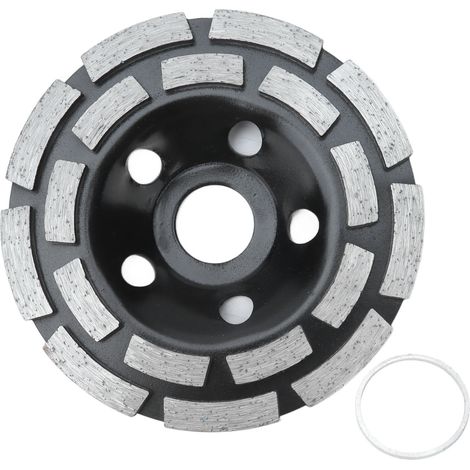 Disque meule diamant noir 115mm pour pierre et béton – lot de meules à faible vibration (1/5)