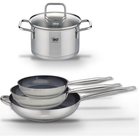 Lot de 3 Poêles Elo Profi Therm Platinum 24/28/32 cm avec Faitout 14 cm (1/5)