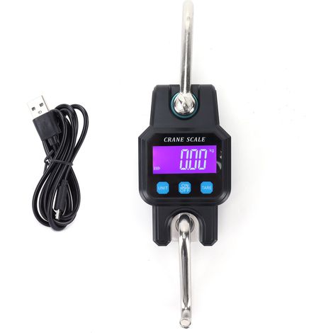 Balance suspendue numérique Rechargeable WH-C06, Mini grue à crochet électronique pour la maison (noir)