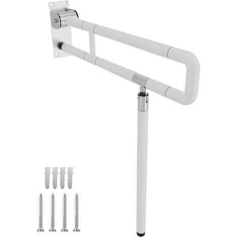 SWANEW Maniglione per WC incernierato. maniglia di sicurezza per disabili e anziani (1/5)