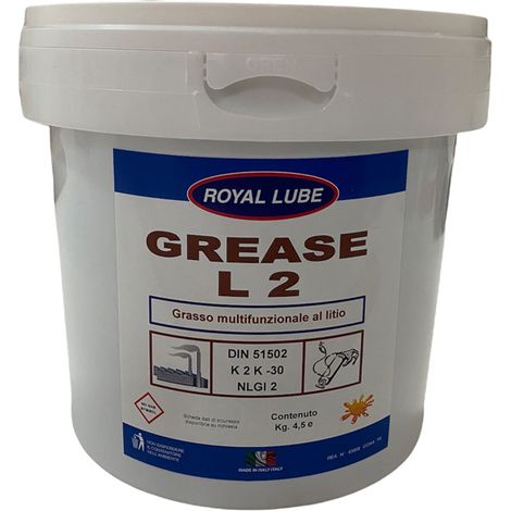 GRASSO AL LITIO EP2 UNIVERSALE MULTIFUNZIONE 4,5Kg INGRANAGGI GIUNTI
