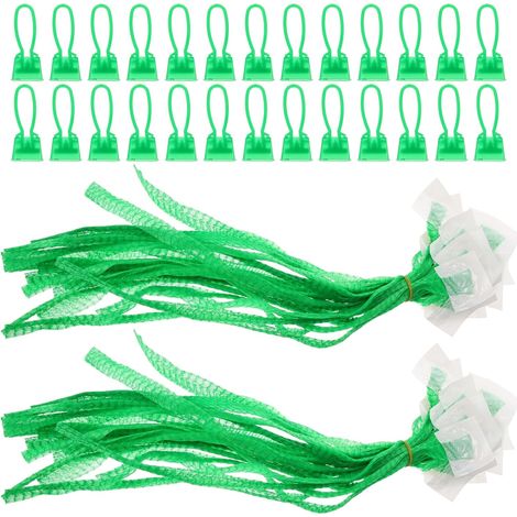 Sacs en filet de nylon vert réutilisables très respirants et (1/5)