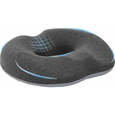 Coussin d'assise uni, gris foncé, 42 x 36,5 x 8 cm (1/5)