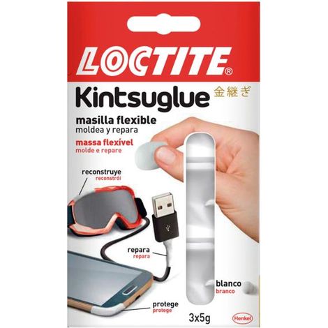 Mastic souple 3x5gr noir kintsuglue loctite